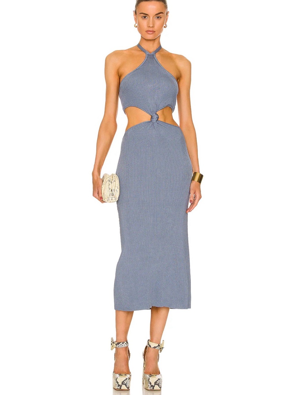 CULT GAIA CAMERON KNIT DRESS - STEEL